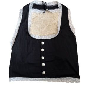 Shein halter style top size large. Black with lace.